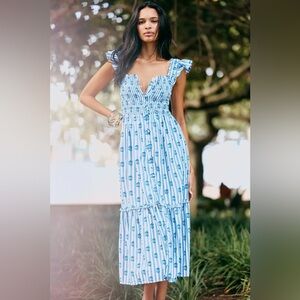 NWT Anthropologie Blue and White Striped Casual Dress